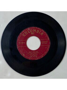 Vintage 45 RPM Vinyl Record Guy Mitchell "Crazy With Love / "Singing The Blues"